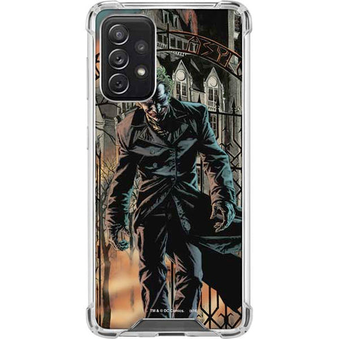 DC Comics The Joker Walking Dark Grounds Comic Art By Lee Bermejo Galaxy A72 5G Clear Case